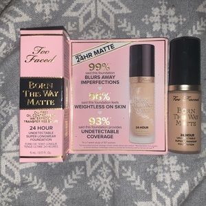 Two Too Faced Born This Way Matte Travel size foundations